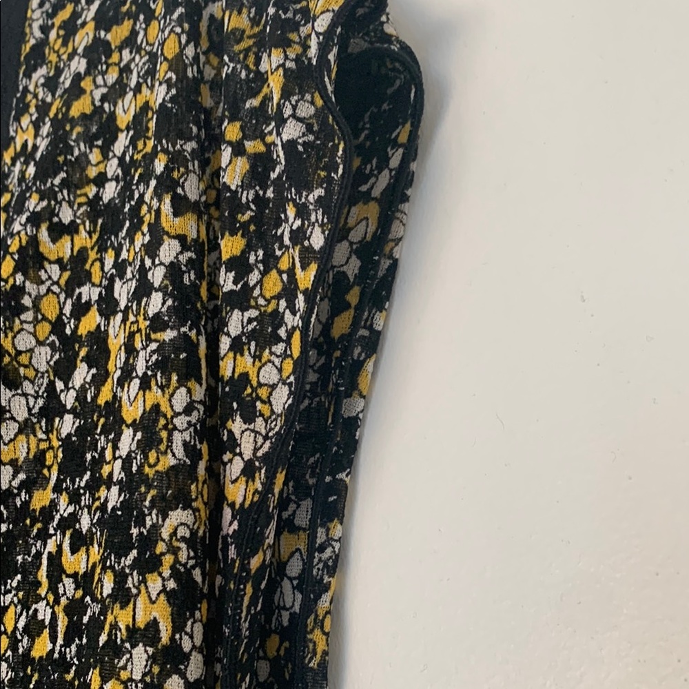 Diane von Furstenberg - Black/Yellow/White Women's Top - Silk and Mesh - Picture 4 of 8